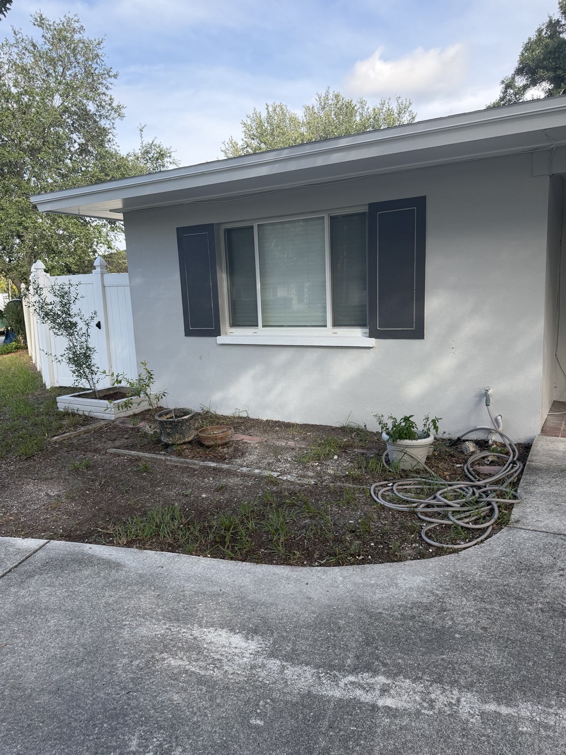 Landscape renovation before